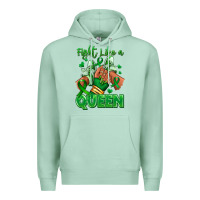 Seafoam green ribbon liver cancer afro girl sneakers Premium Hoodie - RanaPortraitStore