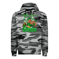 Slate Camo green ribbon liver cancer afro girl sneakers Premium Hoodie - RanaPortraitStore