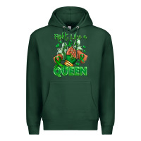 Sports Green green ribbon liver cancer afro girl sneakers Premium Hoodie - RanaPortraitStore