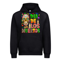 Black Dia de los muertos Urban Hoodie - RanaPortraitStore