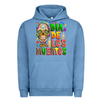 Pigment Pebble Blue Dia de los muertos Urban Hoodie - RanaPortraitStore