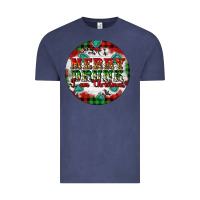 Vintage Denim Merry Drunk I'am Christmas Vintage Tee - Artiststas