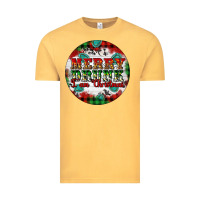 Vintage Mustard Merry Drunk I'am Christmas Vintage Tee - Artiststas