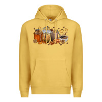 Antique Gold cookie coffee cups Premium Hoodie - texasbilliewilder