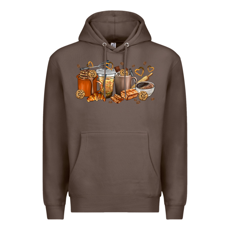 Cookie Coffee Cups Premium Hoodie by texasbilliewilder | Teevron