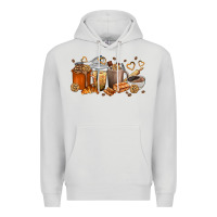 Dove Grey cookie coffee cups Premium Hoodie - texasbilliewilder