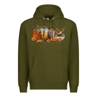 Army Green cookie coffee cups Premium Hoodie - texasbilliewilder