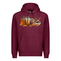 Burgundy cookie coffee cups Premium Hoodie - texasbilliewilder