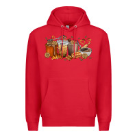 Red cookie coffee cups Premium Hoodie - texasbilliewilder
