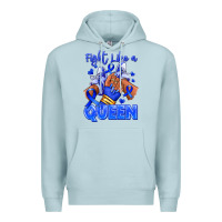 Blue Mist fight like a queen navy blue colon cancer afro gir Premium Hoodie - RanaPortraitStore
