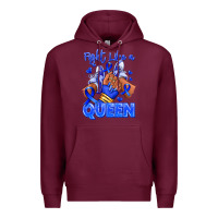 Burgundy fight like a queen navy blue colon cancer afro gir Premium Hoodie - RanaPortraitStore