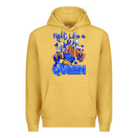 Antique Gold fight like a queen navy blue colon cancer afro gir Premium Hoodie - RanaPortraitStore