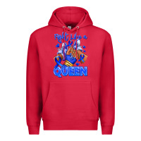 Cardinal fight like a queen navy blue colon cancer afro gir Premium Hoodie - RanaPortraitStore
