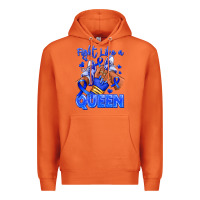 Carrot fight like a queen navy blue colon cancer afro gir Premium Hoodie - RanaPortraitStore