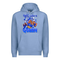 Colony Blue fight like a queen navy blue colon cancer afro gir Premium Hoodie - RanaPortraitStore