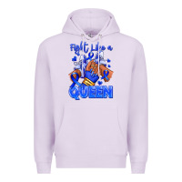 Lilac fight like a queen navy blue colon cancer afro gir Premium Hoodie - RanaPortraitStore