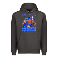 Smoke fight like a queen navy blue colon cancer afro gir Premium Hoodie - RanaPortraitStore