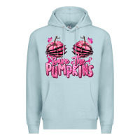 Blue Mist save the pumpkins breast cancer Premium Hoodie - RanaPortraitStore