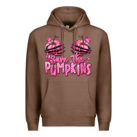 Chestnut save the pumpkins breast cancer Premium Hoodie - RanaPortraitStore