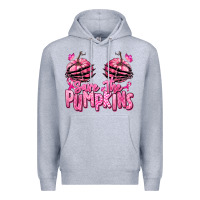 Heather Grey save the pumpkins breast cancer Premium Hoodie - RanaPortraitStore