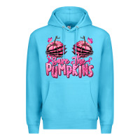 Ocean Blue save the pumpkins breast cancer Premium Hoodie - RanaPortraitStore