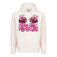 Pale Pink save the pumpkins breast cancer Premium Hoodie - RanaPortraitStore