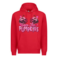 Red save the pumpkins breast cancer Premium Hoodie - RanaPortraitStore
