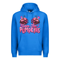 True Royal save the pumpkins breast cancer Premium Hoodie - RanaPortraitStore
