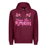 Burgundy save the pumpkins breast cancer Premium Hoodie - RanaPortraitStore