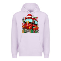 Lilac christmas bus driver Premium Hoodie - Zillion Design Studio