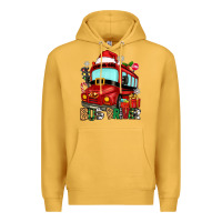 Mustard christmas bus driver Premium Hoodie - Zillion Design Studio