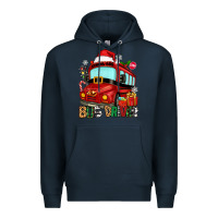 Navy christmas bus driver Premium Hoodie - Zillion Design Studio