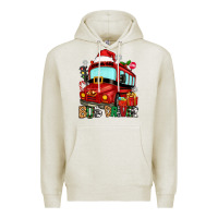 Oatmeal Heather christmas bus driver Premium Hoodie - Zillion Design Studio