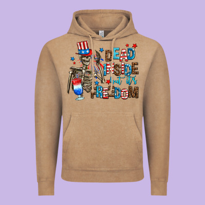 Dead Inside But Its Freedom Vintage Hoodie Designed By Adodesignshop