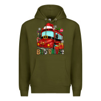 Army Green christmas bus driver Premium Hoodie - Zillion Design Studio