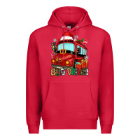 Cardinal christmas bus driver Premium Hoodie - Zillion Design Studio
