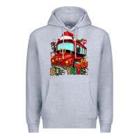 Heather Grey christmas bus driver Premium Hoodie - Zillion Design Studio