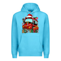 Ocean Blue christmas bus driver Premium Hoodie - Zillion Design Studio