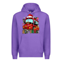 Purple christmas bus driver Premium Hoodie - Zillion Design Studio