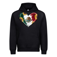 Black Sunflower Mexican Flag Heart Urban Hoodie - RanaPortraitStore