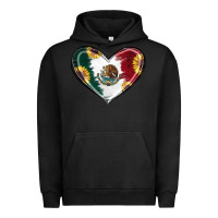 Pigment Black Sunflower Mexican Flag Heart Urban Hoodie - RanaPortraitStore