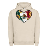 Pigment French Oak Sunflower Mexican Flag Heart Urban Hoodie - RanaPortraitStore