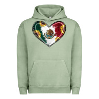 Pigment Oil Green Sunflower Mexican Flag Heart Urban Hoodie - RanaPortraitStore