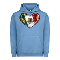 Pigment Pebble Blue Sunflower Mexican Flag Heart Urban Hoodie - RanaPortraitStore