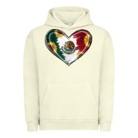 Pigment Pistachio Sunflower Mexican Flag Heart Urban Hoodie - RanaPortraitStore