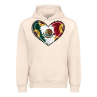Sandshell Sunflower Mexican Flag Heart Urban Hoodie - RanaPortraitStore