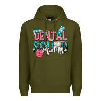 Army Green dental squad with cowhide Premium Hoodie - texasbilliewilder