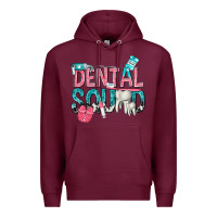 Burgundy dental squad with cowhide Premium Hoodie - texasbilliewilder