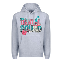 Heather Grey dental squad with cowhide Premium Hoodie - texasbilliewilder