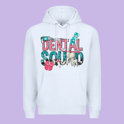 Premium Hoodie dental squad with cowhide